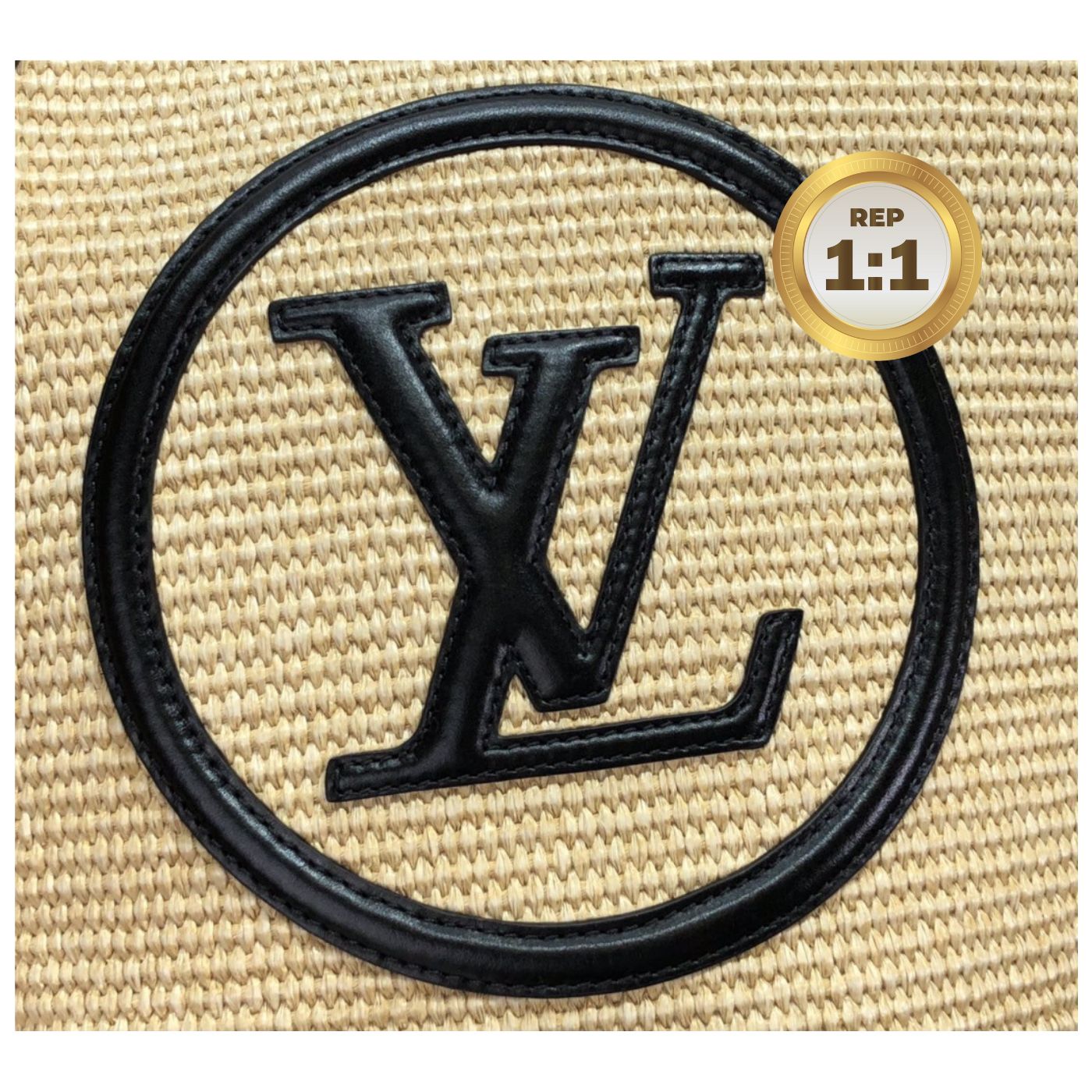 [REP 1:1] Louis Vuitton Saint Jacques Raffia Black For Women 22.4in/57cm